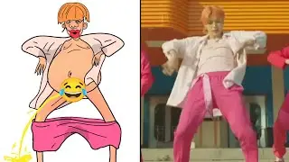 BTS Boy With Luv - KPop Funny Drawing Meme Part 2