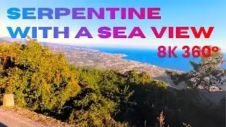 Serpentine with a sea view | Bajardo to Coldirodi by Car | 8K 360° | Time Lapse 22 | ASMR