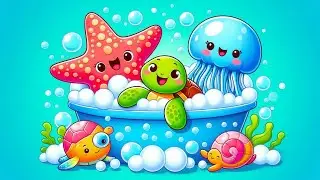 Bath Song For Kid's | Fun Splashing with Dolphins, Turtles & Friends! | Nursery Rhymes For Babies