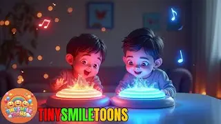 🟥 Red Button 🔵 Blue Button | 3D Animated Kids Poem | Magical Color Adventure 🌈 | TinySmileToons