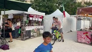 Italian night market in Grenoble, France June 2022
