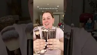 $50 Amazon brush set! Girls this one is a good one #makeuptutorial #makeupbrushes