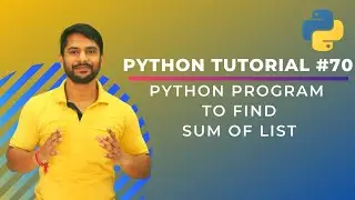 Python Program to Find Sum of List Elements - In Hindi