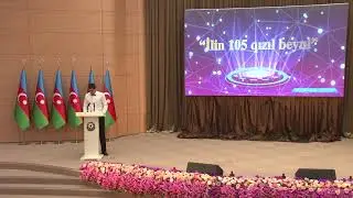 Təhsil konfransında çıxış edən 267 nömrəli məktəbin məzunu İlkin Feyzullayevin nitqi