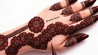 Very simple unique style mehndi design for back hand|new easy mehndi design 2026 | mehandi designs|