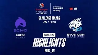 ECHO VS EVOS ICON | HIGHLIGHTS | ESL | Snapdragon Pro Series | GROUP STAGE | ECHO vs EVOS