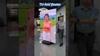 🎯 2025 Traffic Magnet✨ Tri-Fold Double-Sided LED Poster Screen  #ledinnovation #nextgendisplay