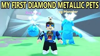My First Two Diamond Metallic Pets In Roblox Collect All Pets!