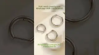 Titanium Semi-Circular Threaded Stud Earrings Trendy Durable Cartilage Piercing Jewelry #piercings