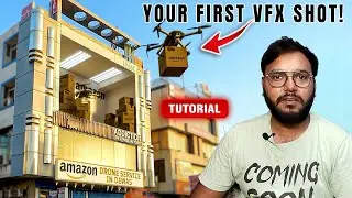 Make Your FIRST VFX Shot -CGI Ads Using  Blender VFX Tutorial || Amazon Drone Delivery CGI ADS