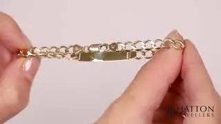 9ct Yellow Gold Baby/Ladies Curb ID Bracelet