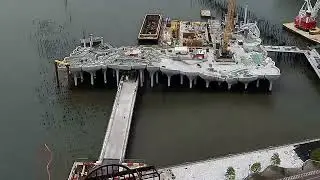 Timelapse Images of 267 Precise Pillars, Little Island, NY