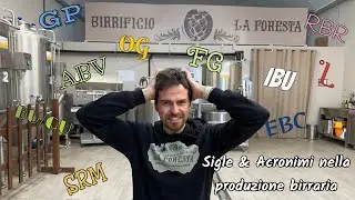 SIGLE & ACRONIMI nella PRODUZIONE birraria - Come si fa la BIRRA?