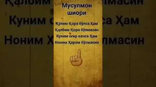 Мусулмон Шиори #iqtibos #motivation #iqtiboslar