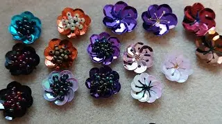 How to make sequined flowers 🌸🌺🌼🏵️ 