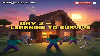 Day 2 in Minecraft | Picking Lava with a Bucket & Surviving the Journey Back