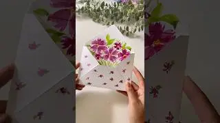 Easy watercolour painting ✨ #diyenvelope #envelopemaking #easywatercolortutorial #watercolorpaint