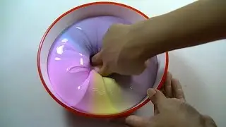 🌈✨ Делаем тайский радужный глянцевый слайм своими руками 🌈✨ | Видео о создании слайма Satisfying