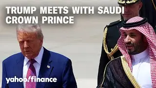 President Trump holds bilateral meeting with Saudi Prince Mohammed bin Salman.