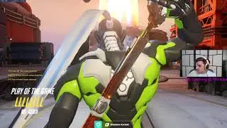 JAKE PRO GENJI GAMEPLAY - POTG! [ OVERWATCH SEASON 24 TOP 500 ]