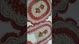 Cheap and affordable crochet bathroom set #crochet #croche #short
