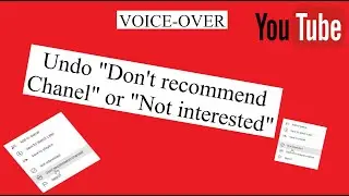 Undo ''Don't Recommend This Channel'' or 