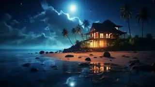 Enchanted Night Moon Seaside ASMR Relaxing Amience