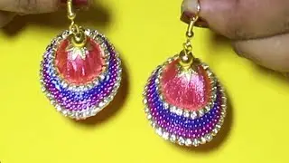 DIY Silk Thread hanging Earrings latest designs | Silk Thread jewellery Making | Fashion Designs