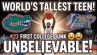 World&rsquo;s Tallest Teen Dunks 🔥 Olivier Rioux Makes Basketball History | Florida Gators