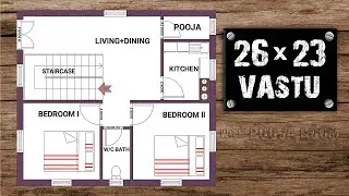26'&times;23' House design &bull; West facing best 2BHK &bull; Detailed information &bull; 23*26 &bull; NEXT CIVIL ENGINEER