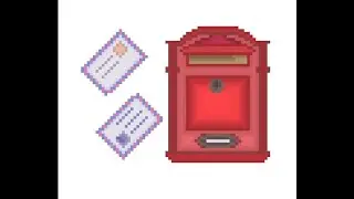Pixel Art Daily Painting i colored Envelopes in the mailbox 📮✉️ # 814