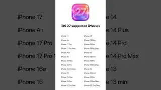 iOS 27 Supported iPhones 🤯 Apple SHOCKED Everyone!#iOS27#iPhone17ProMax#iPhone17#iPhone16#iPhone15