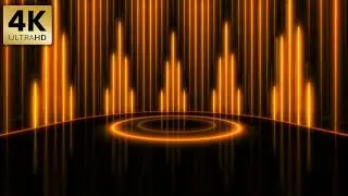 Neon Streak Light Background Template Royalty Free   Orange