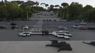 [4K HDR] Evening Walk from Villa Balestra to Galleria Borghese | Rome, Italy | Slow TV