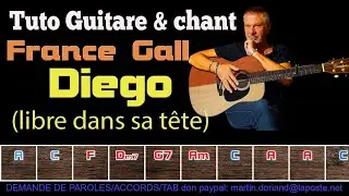 Tuto Guitare chant France Gall Diego libre dans sa tête