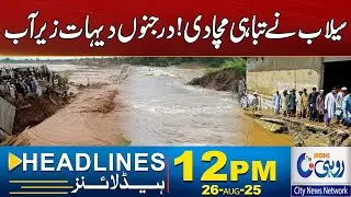 Heavy FLOOD Destruction In South Punjab | 12PM News Headlines | 26 August 2025 | Rohi