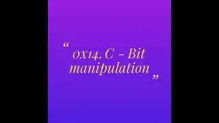 0x14. C - Bit manipulation