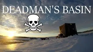 ICE FISHING Deadman's Basin - on a Warm & Windy Day (Fishing Montana)