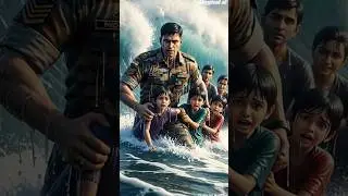 The soldier saved drowning people. #ai #army #waterrescue