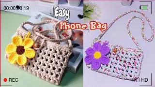 Crochet Phone Bag|Super easy for beginners|Cozy Craft