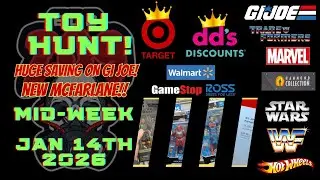 TOY HUNTING AND FINDING NEW ACTION FIGURES JAN 14th TARGET CLEARANCE MCFARLANE GI JOE NEW STAR WARS