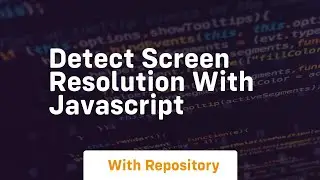 Detect screen resolution with javascript