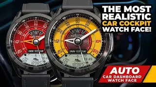 👌 Best Luxury CAR DASHBOARD Watch Face for Wear OS #smartwatch - WB AUTO by WatchBase