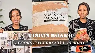 My Vision Board + Books I'm currently reading #personaldevelopment