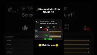 Best sensitivity for 6gb ram📱 Headshot setting 6gb,3gb ram 2024⚙️ ff best setting #freefire #foryou