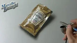 Drawing Time Lapse: a mustard sachet - hyperrealistic art