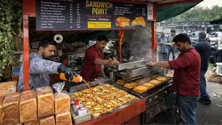 Massive Loaded Veg Sandwich Production | Extreme Indian Street Food Process