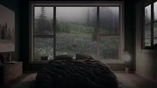 Gentle Rain on a Flower Hill Window | Relaxing Rain Sounds for Sleep & Relaxation