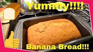 Baking Banana Bread with Aubrey and Preston!  Delicious!