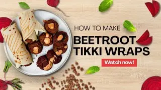 Beetroot Kala Chana Tikki Wrap | Healthy Indian Veg Wrap Recipe | High Protein Lunchbox Idea